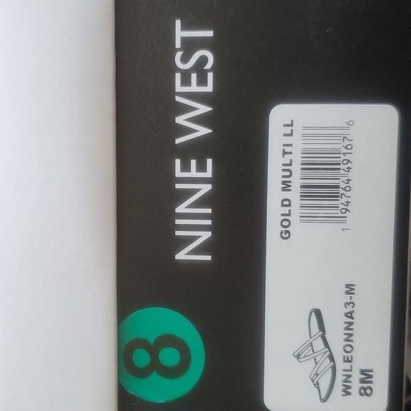 Nine West Gold Multi Volored Sandals size 8M - Picture 4 of 4